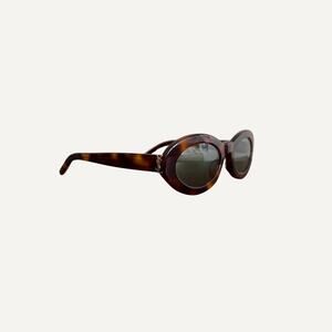 Womens - Saint Laurent SL M136 002 Tortoise Round Sunglasses